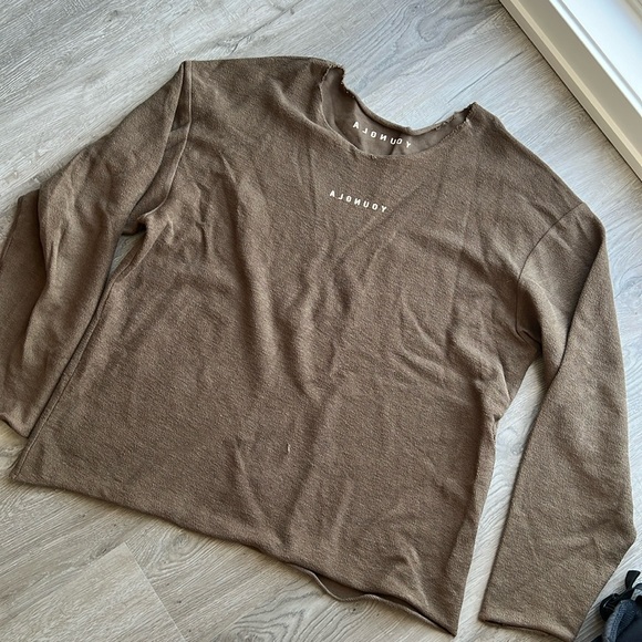 YoungLA - Terry Raw Cut Reversible Long Sleeve - Brown (Size XL) - Picture 1 of 2